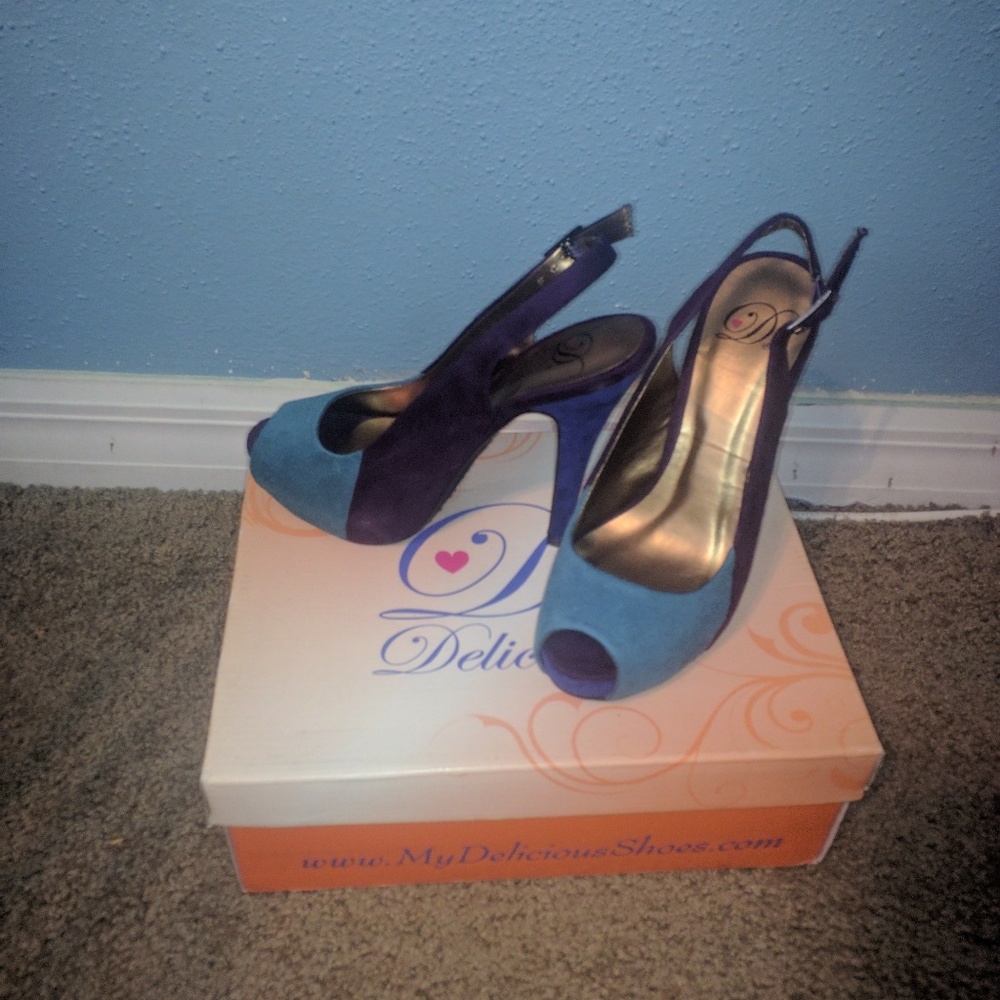 Color block heels